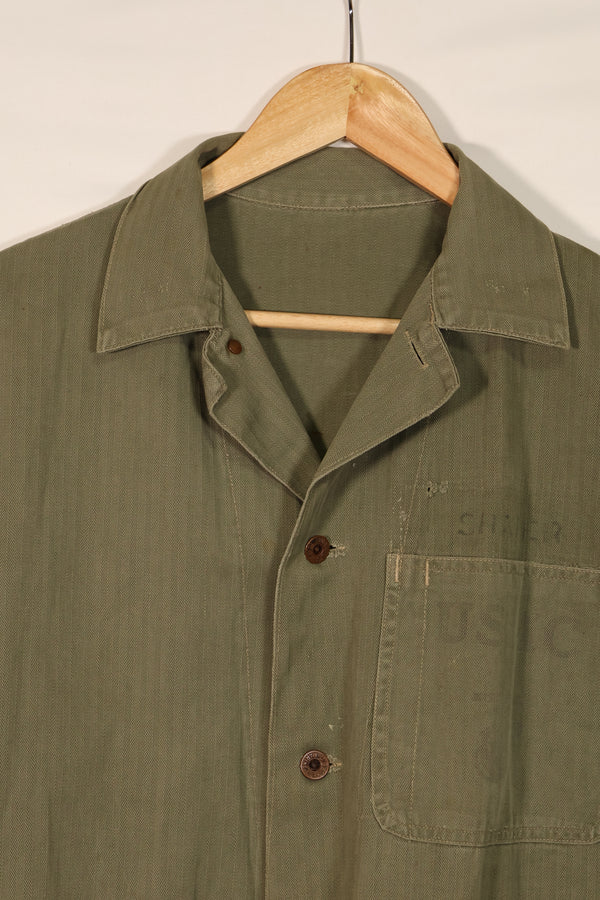 実物　アメリカ海兵隊　USMC M41　HBT ユーティリティジャケット　中古品　A