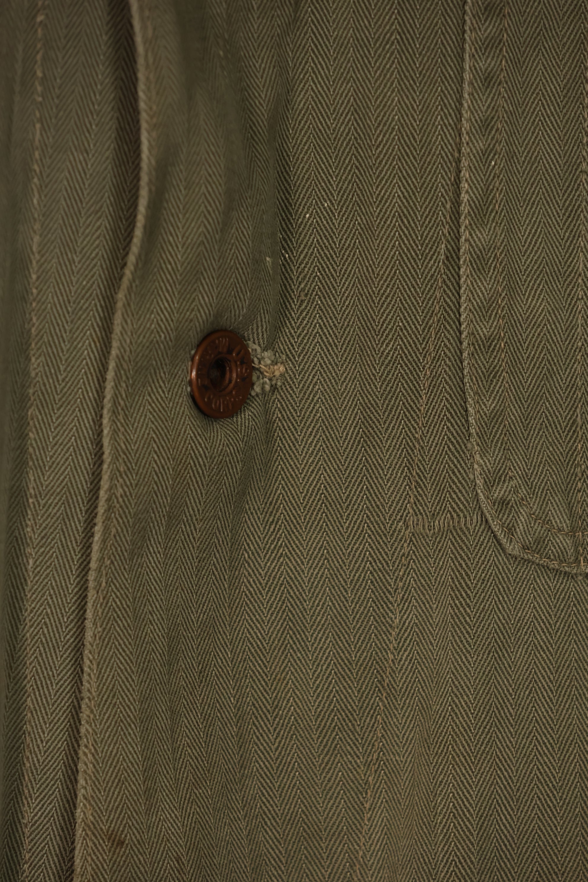 実物　アメリカ海兵隊　USMC M41　HBT ユーティリティジャケット　中古品　A