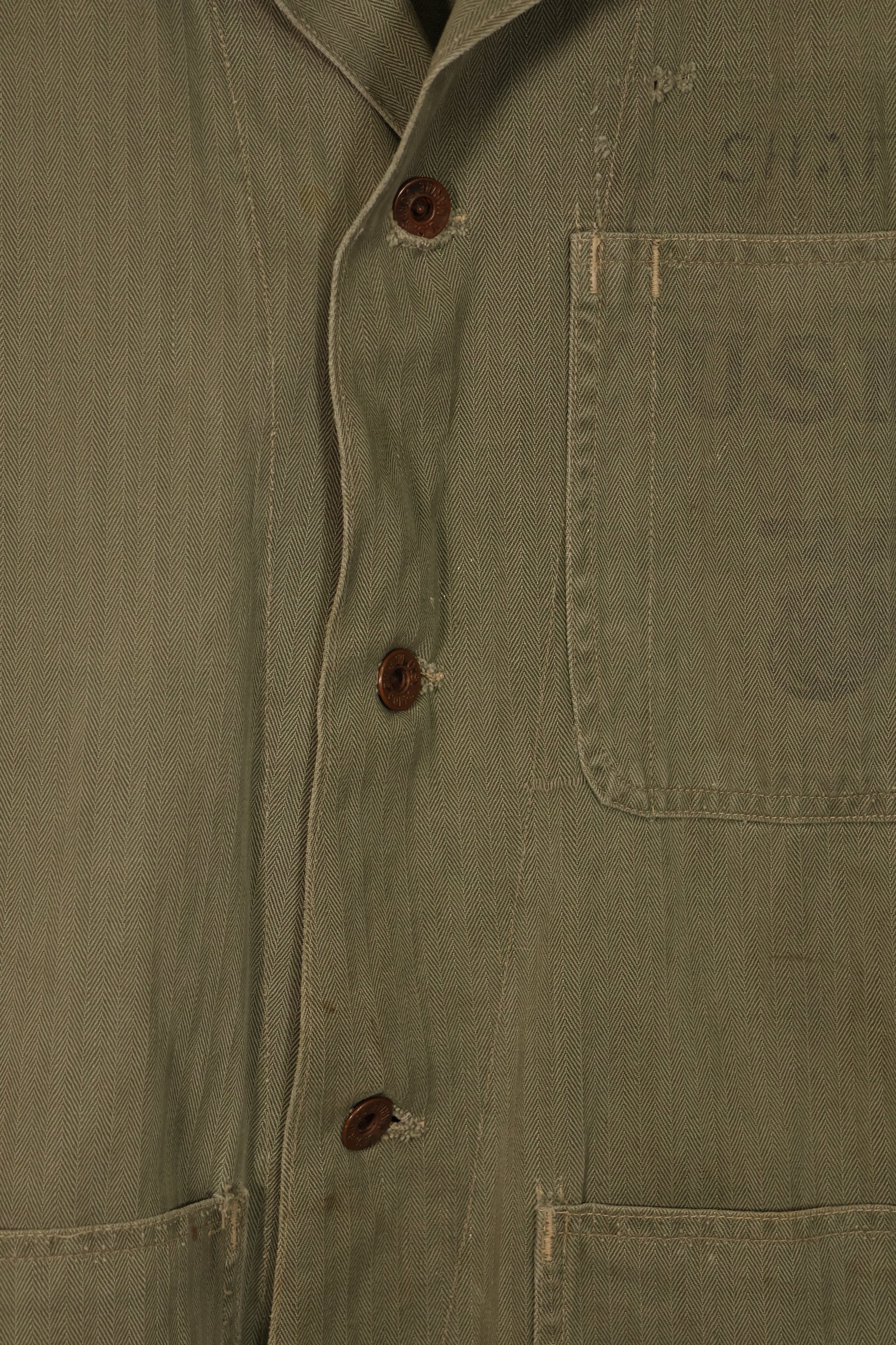 実物　アメリカ海兵隊　USMC M41　HBT ユーティリティジャケット　中古品　A