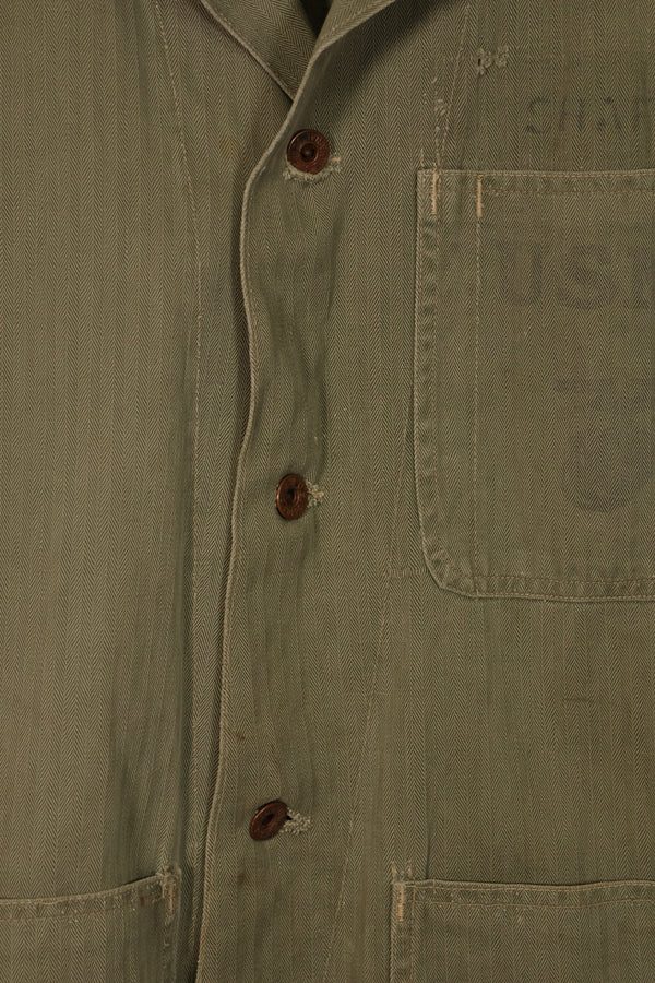 実物　アメリカ海兵隊　USMC M41　HBT ユーティリティジャケット　中古品　A