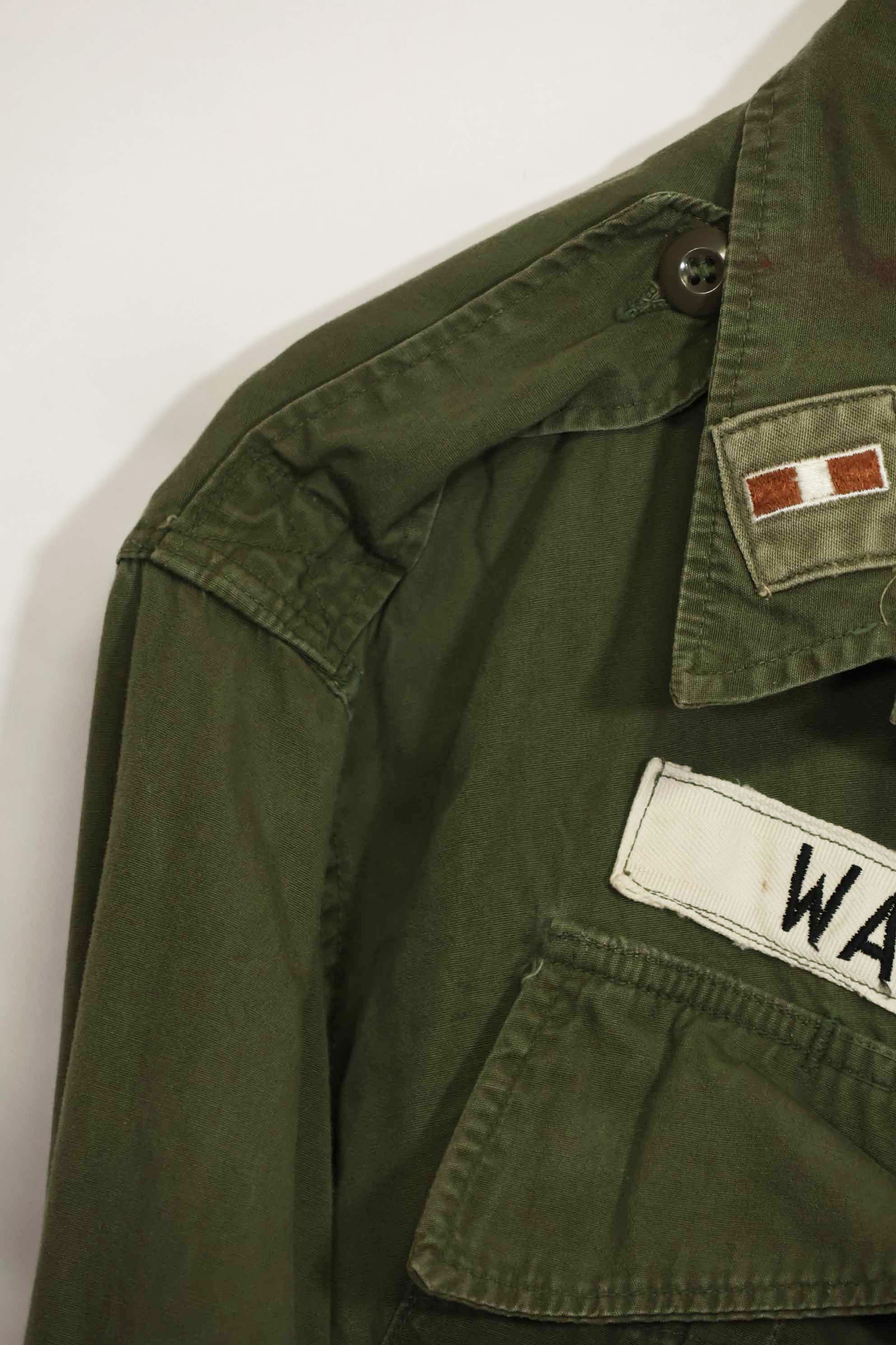 1965〜66年頃　2nd Model ジャングルファティーグ　ジャケット　S-L　パッチ付き　中古品