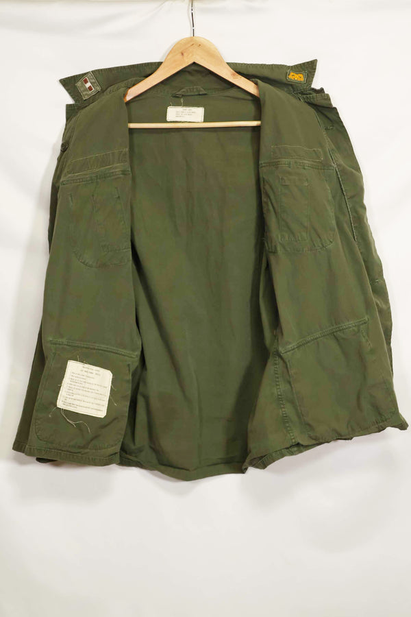 1965〜66年頃　2nd Model ジャングルファティーグ　ジャケット　S-L　パッチ付き　中古品