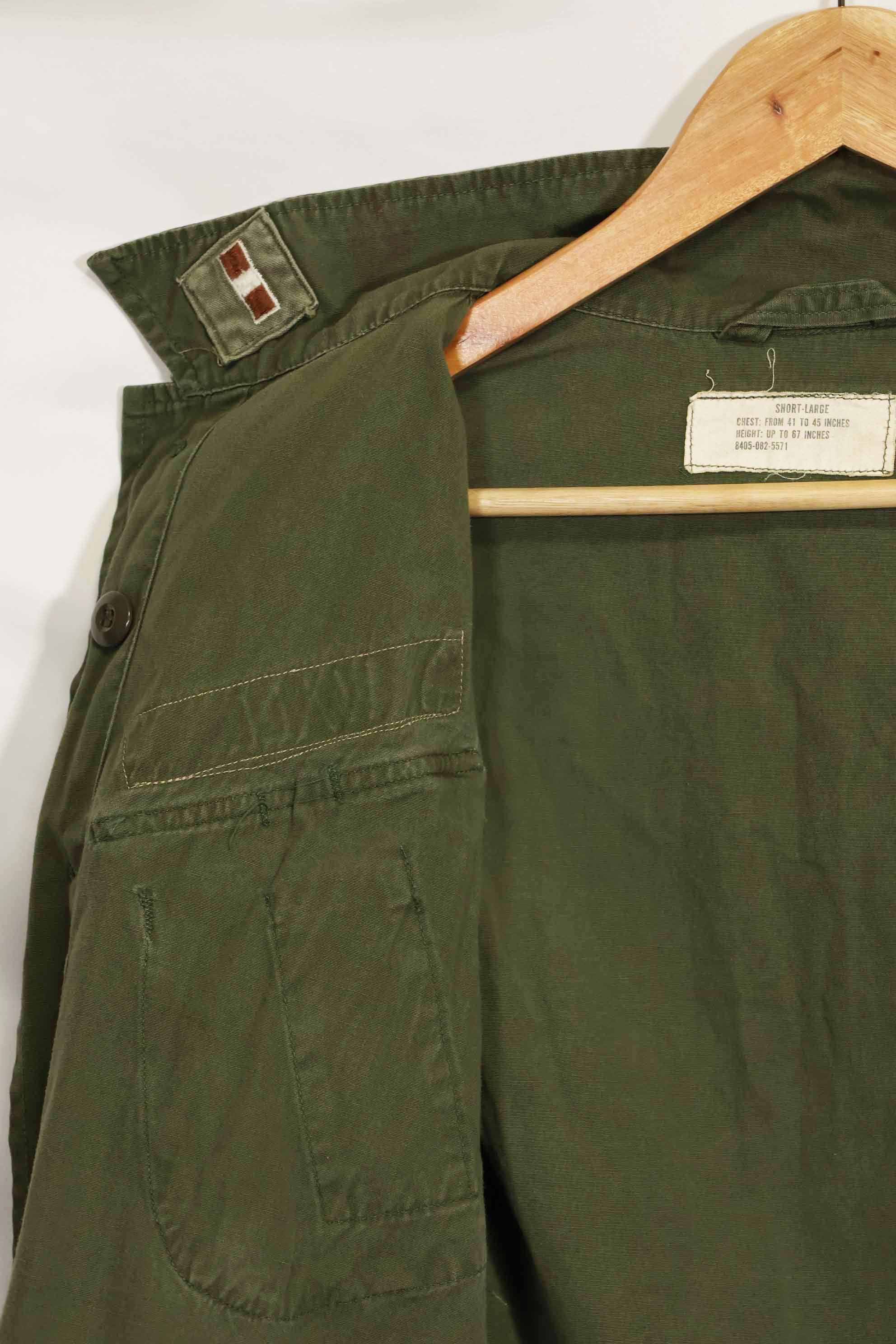 1965〜66年頃　2nd Model ジャングルファティーグ　ジャケット　S-L　パッチ付き　中古品