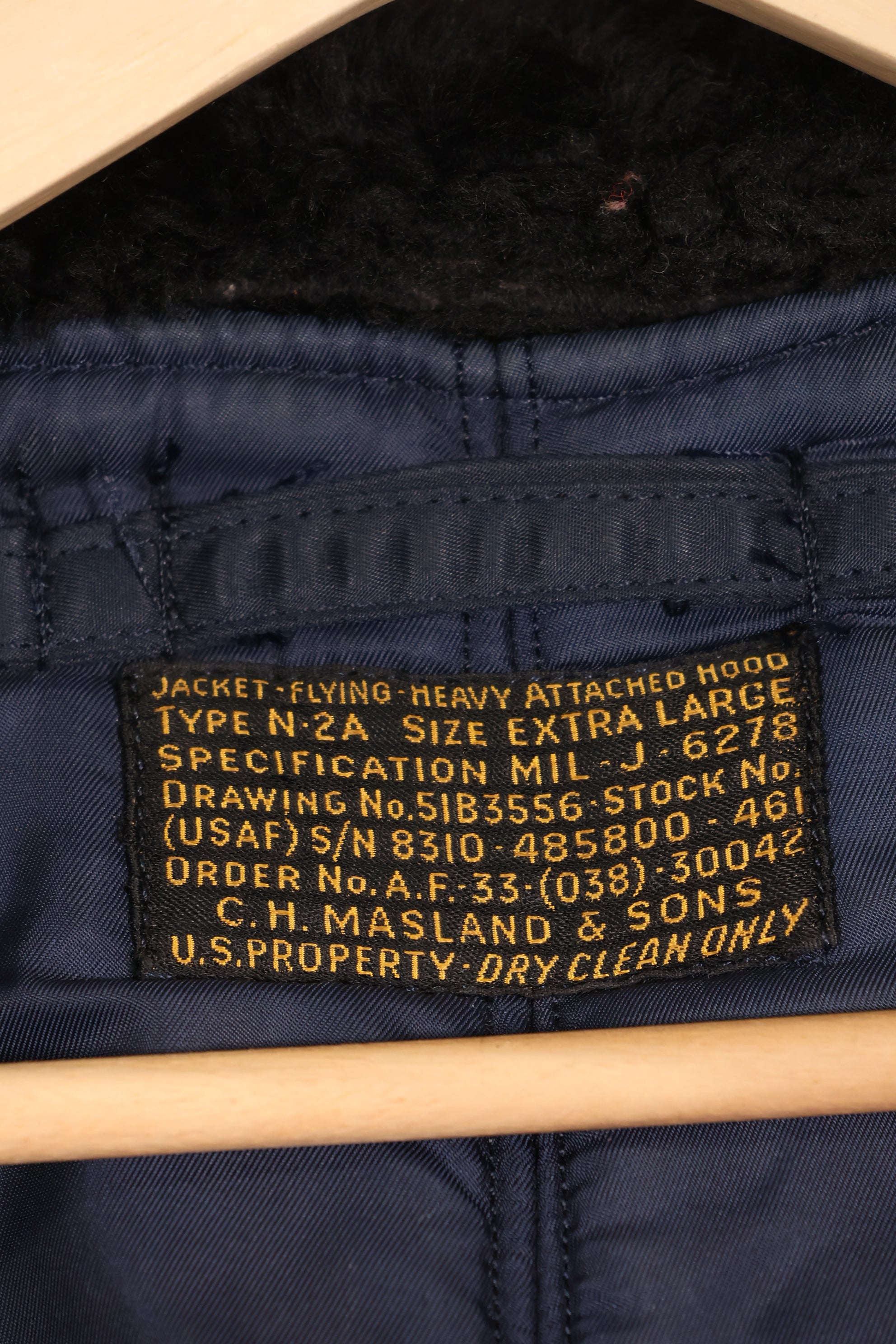 1950年代中期頃　X-LARGE　アメリカ空軍　N2-A　フライトジャケット　ヘビーゾーン　中古品
