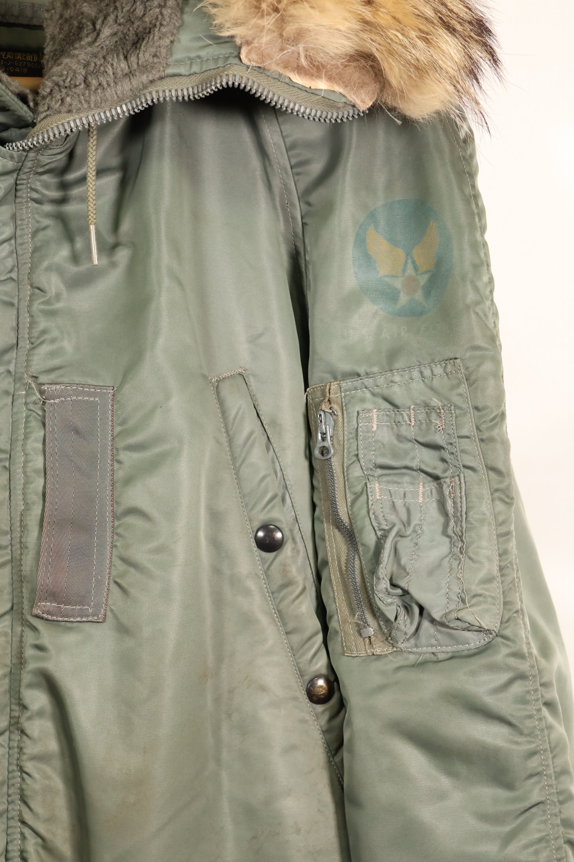 1950年代ロット　アメリカ空軍　N-3B　フライトジャケット　黒タグ　中古品