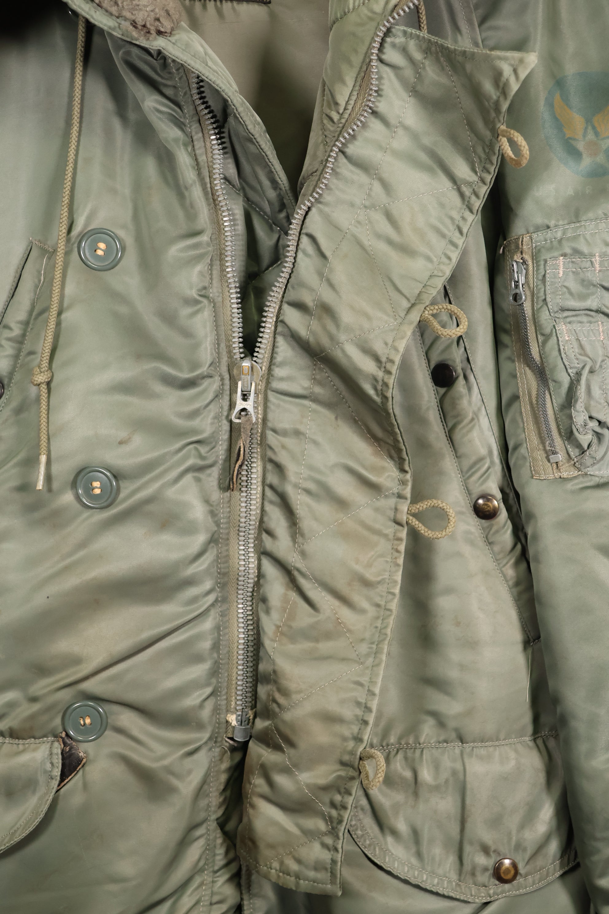 1950年代ロット　アメリカ空軍　N-3B　フライトジャケット　黒タグ　中古品