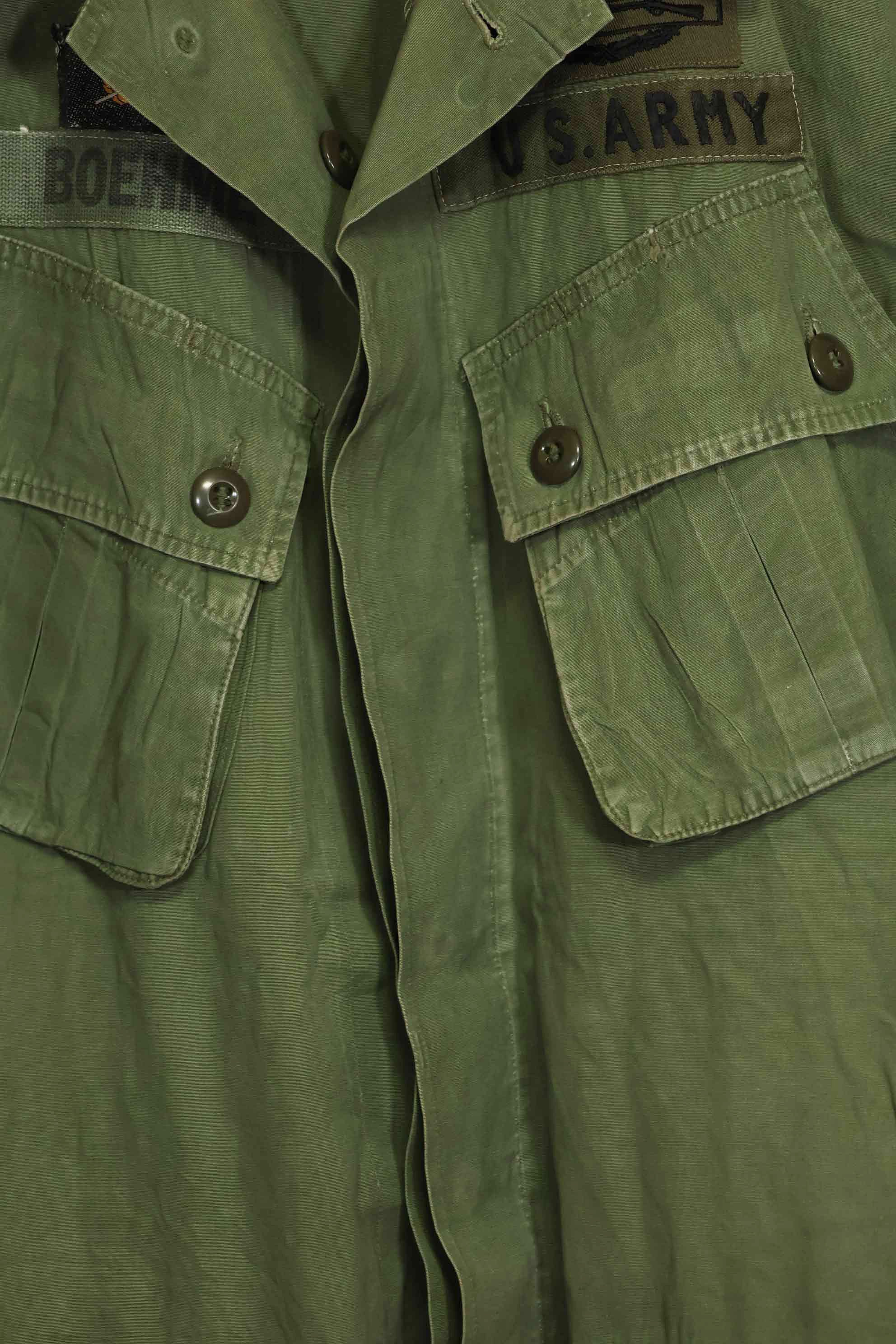 1963年契約　1st Model ジャングルファティーグ　ジャケット　ラベルなし　パッチ後付け　中古品