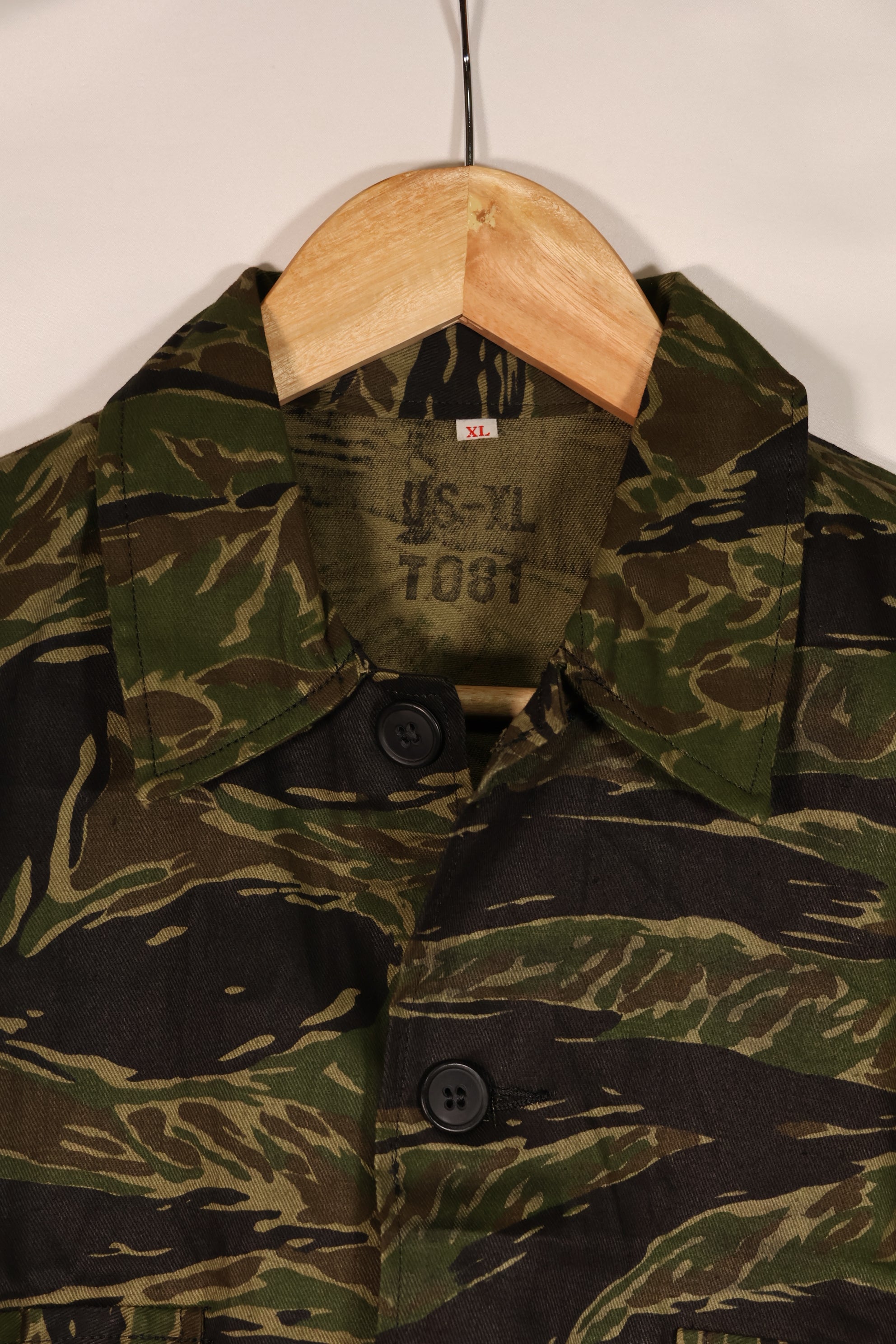 実物　TO81 タイガーストライプ　シャツ　US-XL　デッドストック