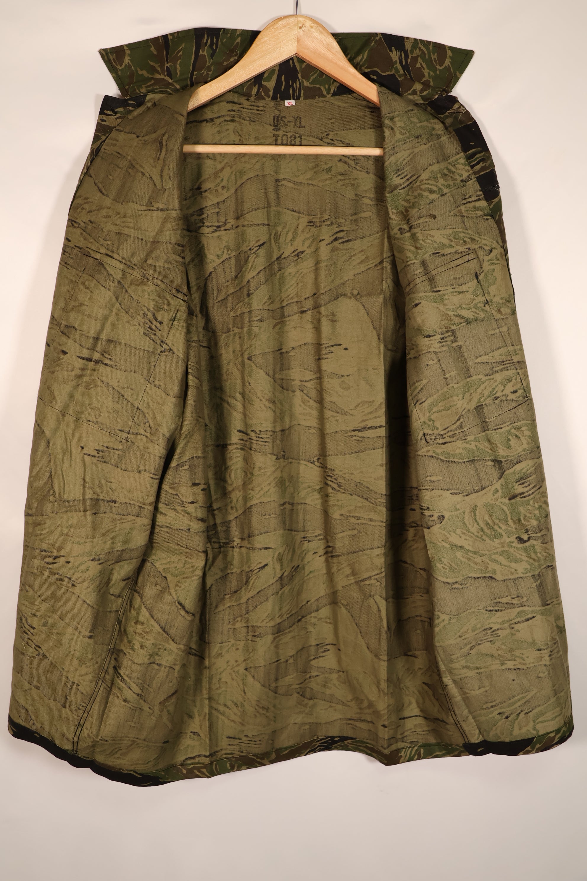 実物　TO81 タイガーストライプ　シャツ　US-XL　デッドストック