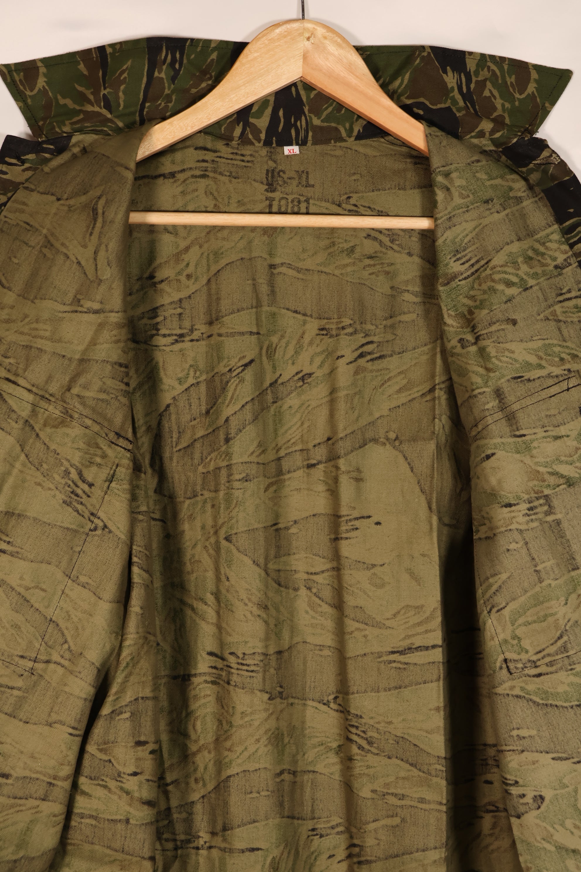 実物　TO81 タイガーストライプ　シャツ　US-XL　デッドストック