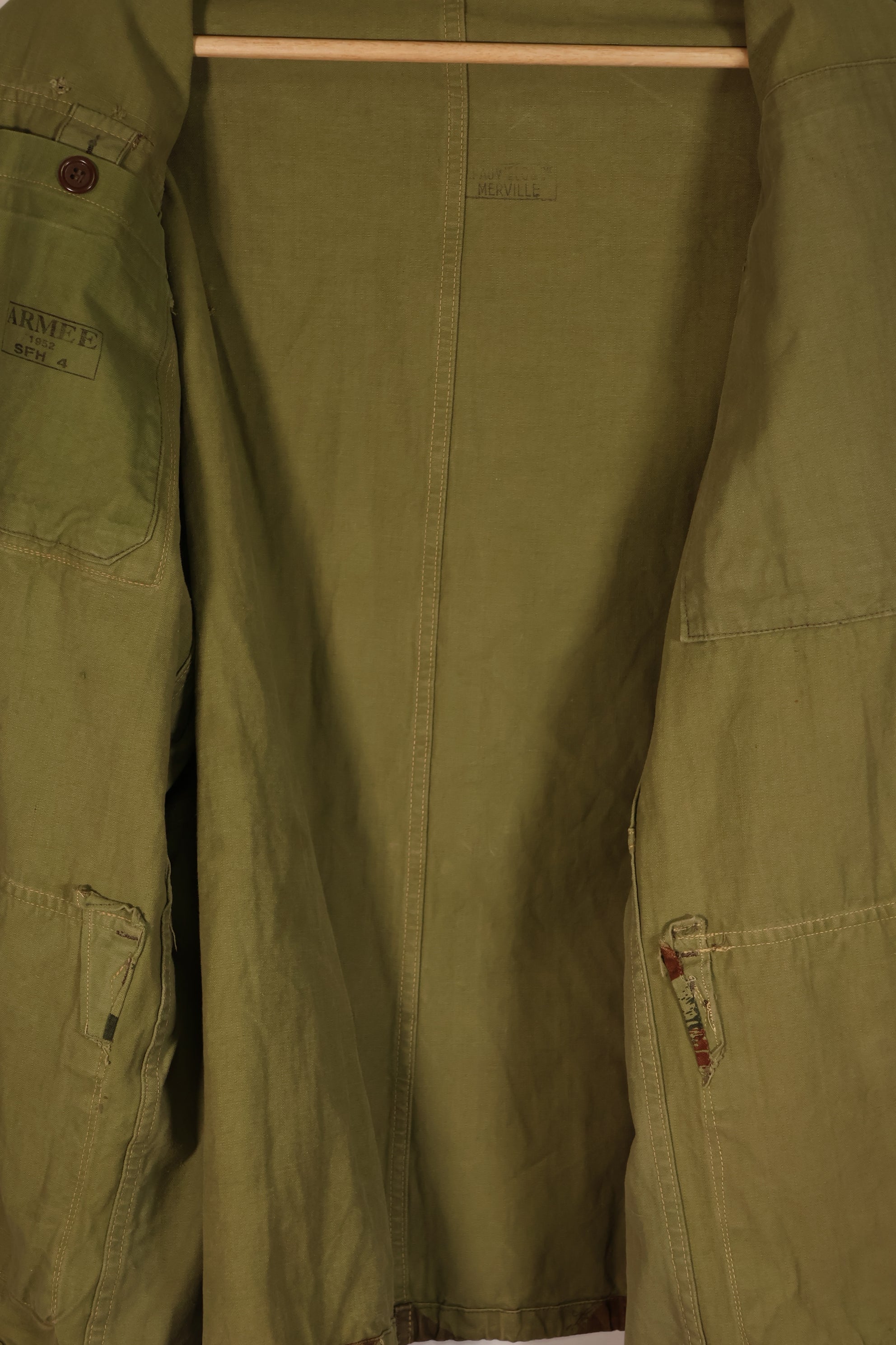 実物　インドシナ戦争　リザード迷彩　TAP 47/56　エアボーンジャケット　中古品