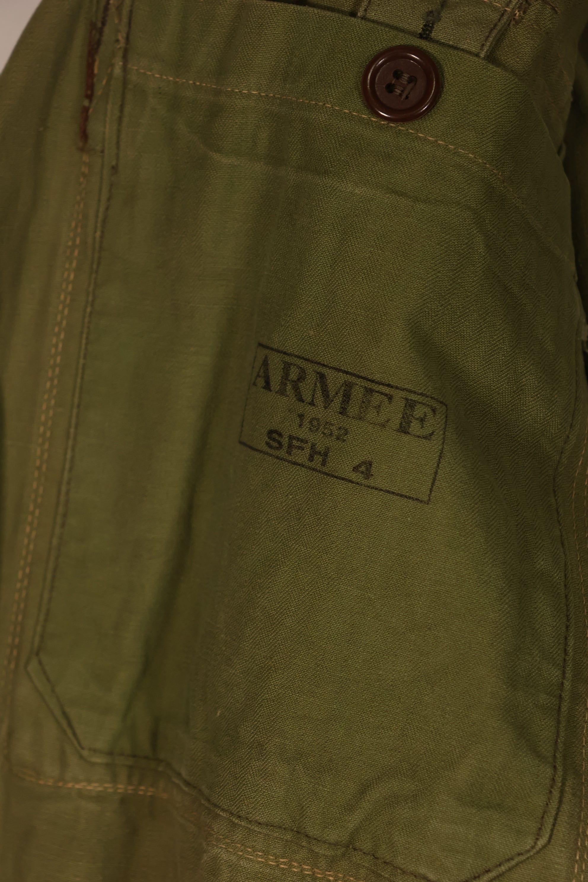 実物　インドシナ戦争　リザード迷彩　TAP 47/56　エアボーンジャケット　中古品