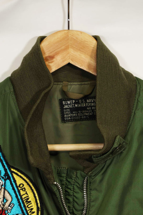 1963年契約　アメリカ海軍　WEP(G-9) フライトジャケット　USS エンタープライズ　サイズ40 中古品