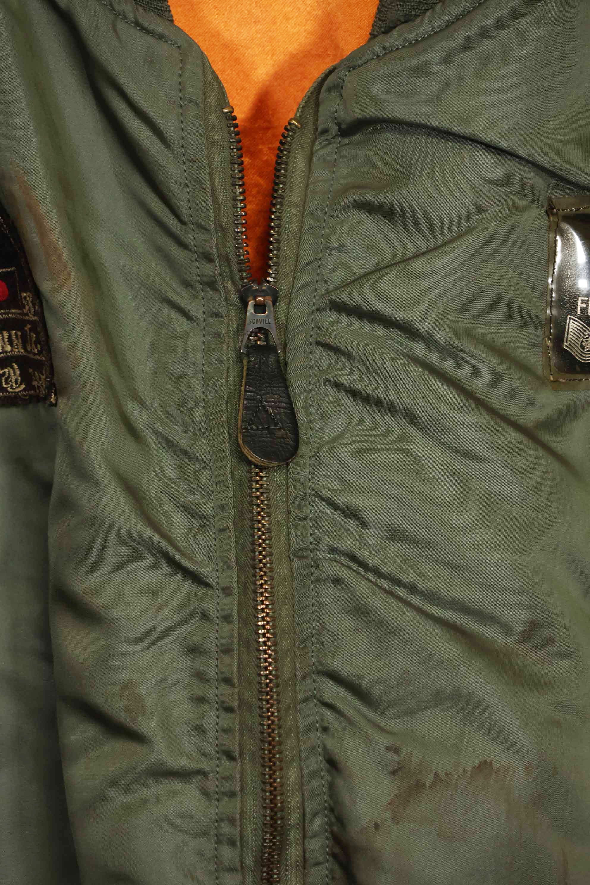 1969年契約　アメリカ空軍　L2-B　ライトゾーン　フライトジャケット　ローカルメイドパッチ付　中古品