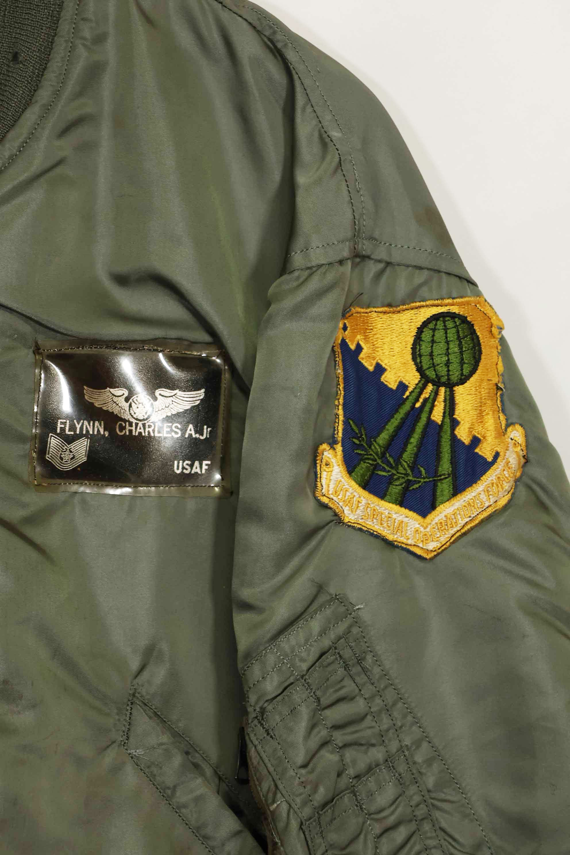 1969年契約　アメリカ空軍　L2-B　ライトゾーン　フライトジャケット　ローカルメイドパッチ付　中古品