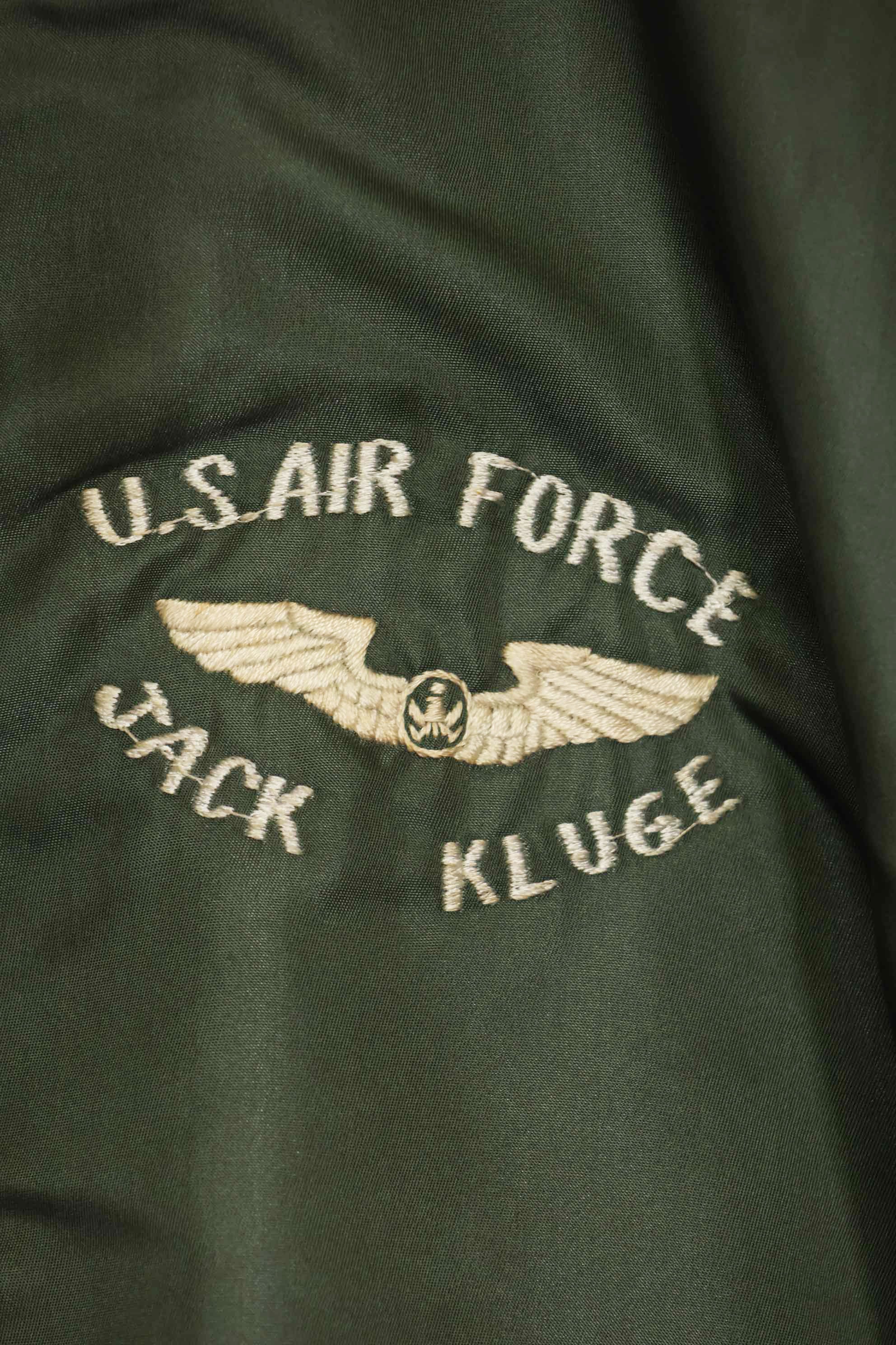 1970年契約　アメリカ空軍　L2-B　ライトゾーン　フライトジャケット　刺繍ネーム入　中古品