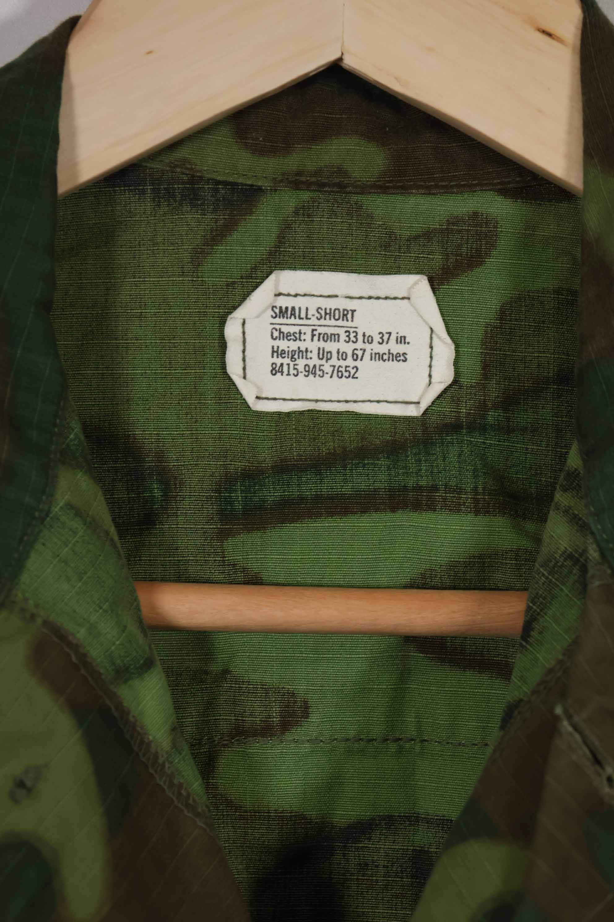 1969年製　リップストップ生地　ERDL ジャングルファティーグ　ジャケット　S-S　ほぼ未使用