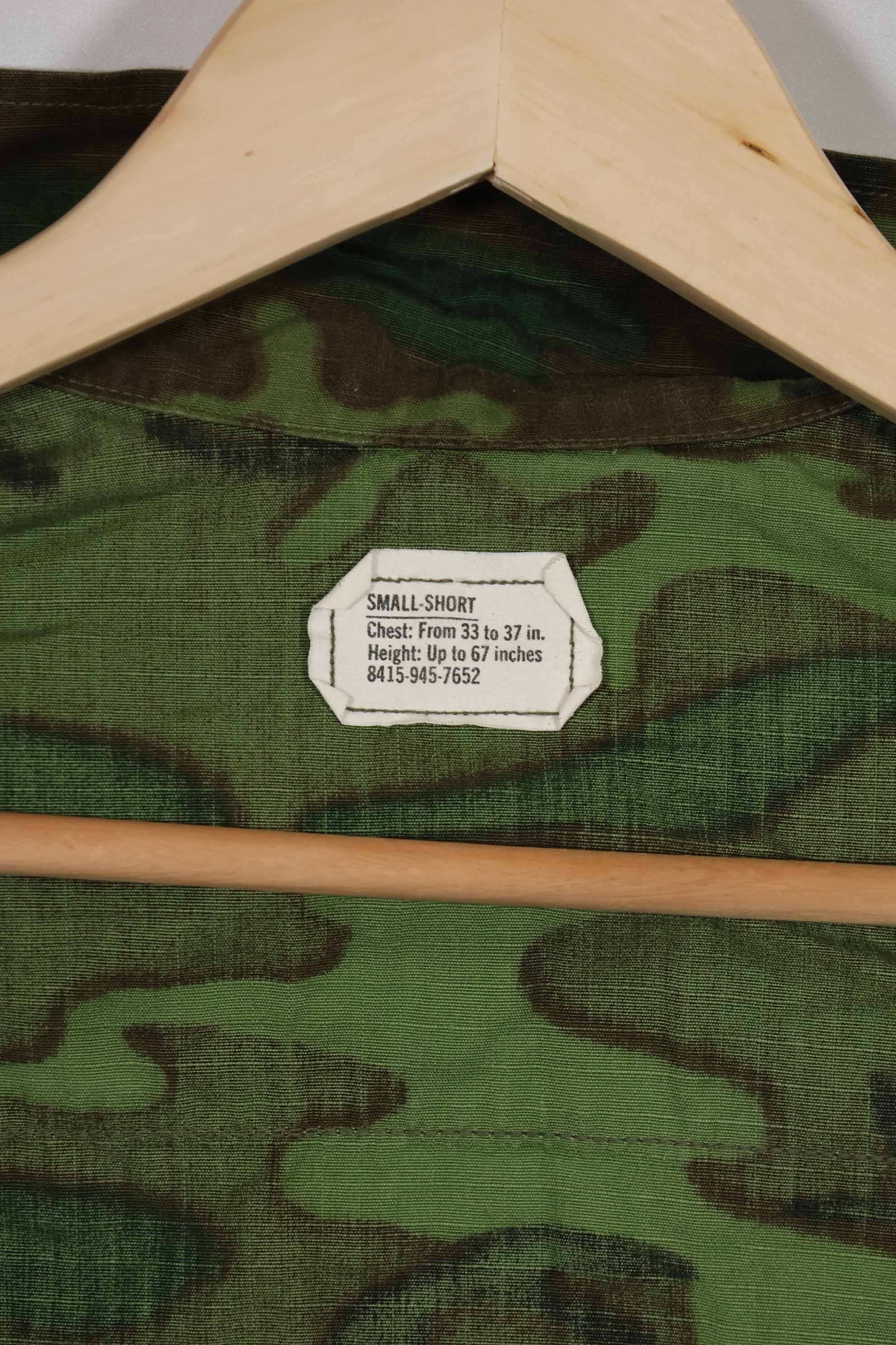 1969年製　リップストップ生地　ERDL ジャングルファティーグ　ジャケット　S-S　ほぼ未使用