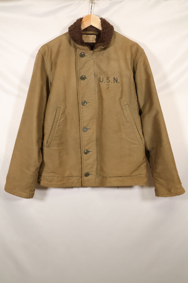 1940年代　サイズ38　WWII アメリカ海軍　N-1　デッキジャケット　中古品