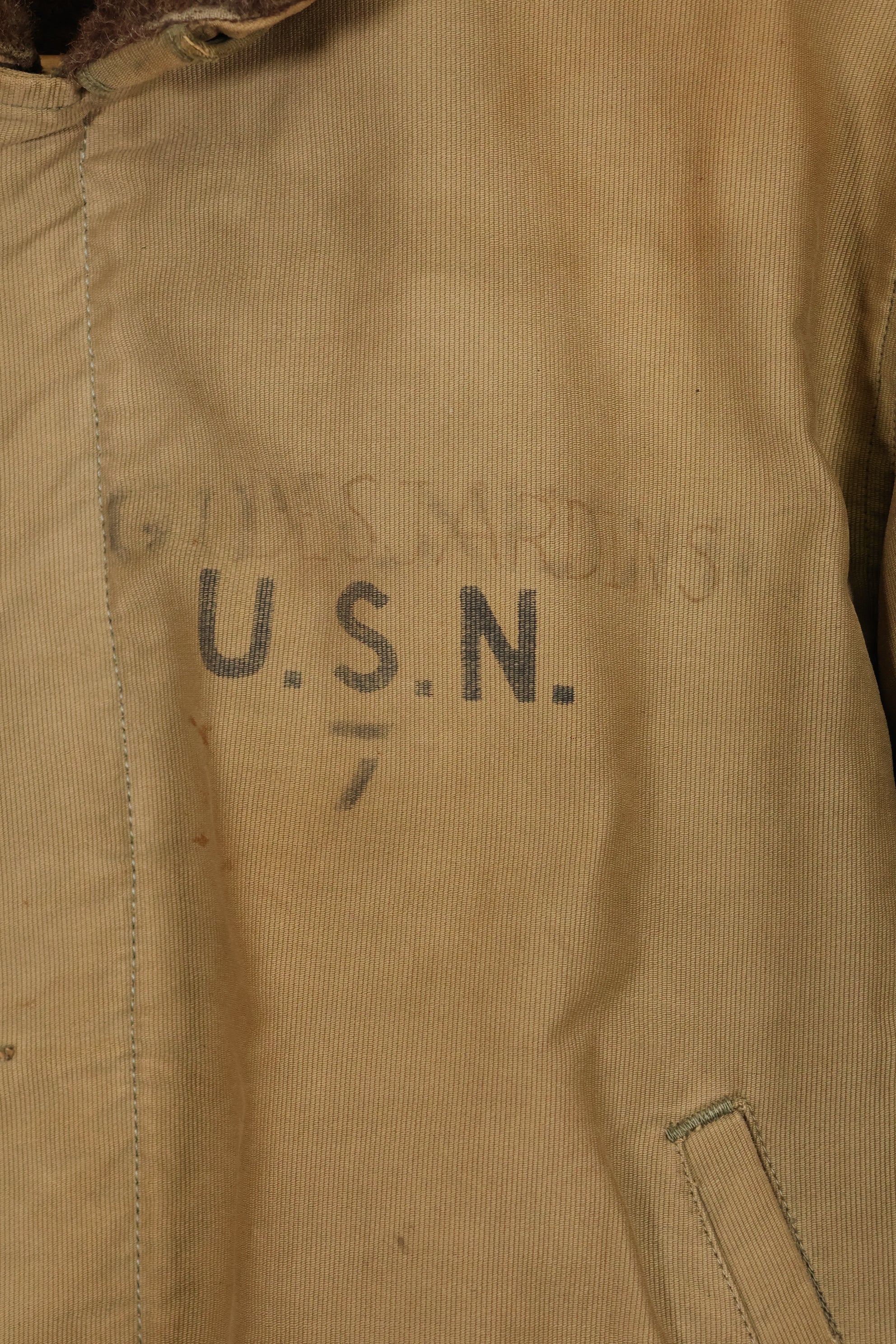 1940年代　サイズ38　WWII アメリカ海軍　N-1　デッキジャケット　中古品