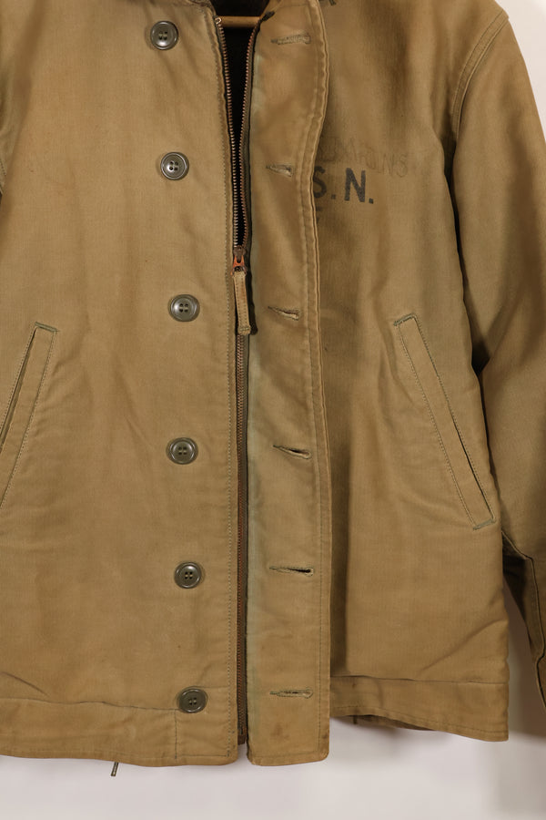 1940年代　サイズ38　WWII アメリカ海軍　N-1　デッキジャケット　中古品