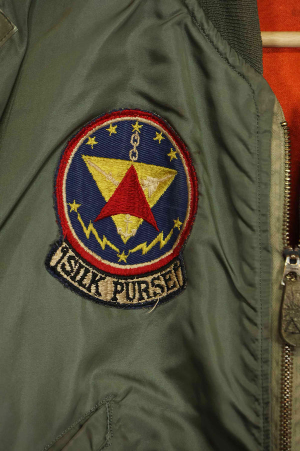 1969年契約　アメリカ空軍　L2-B　ライトゾーン　フライトジャケット　パッチ・階級章付　中古品