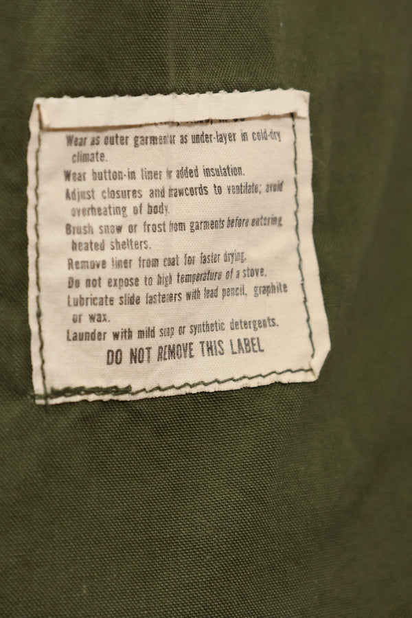 1969年契約　S-S　アメリカ軍　M65 フィールドジャケット　2nd Model　アルミジッパー　中古品