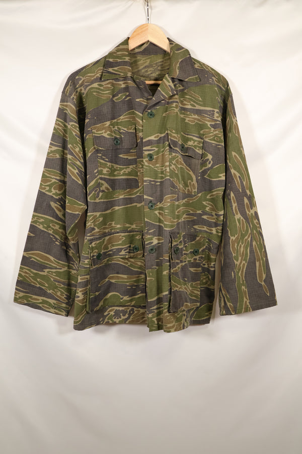 1970年代　南ベトナム海兵隊　タイガーストライプ　シャツ　VNMC 後期 リップストップパターン　中古品　