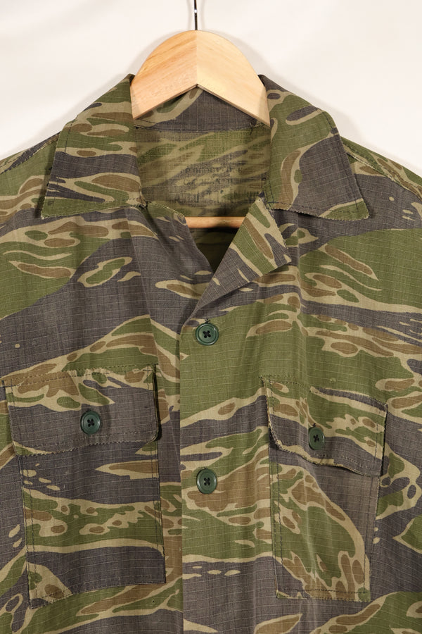 1970年代　南ベトナム海兵隊　タイガーストライプ　シャツ　VNMC 後期 リップストップパターン　中古品　