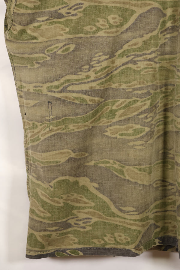 1970年代　南ベトナム海兵隊　タイガーストライプ　シャツ　VNMC 後期 リップストップパターン　中古品　