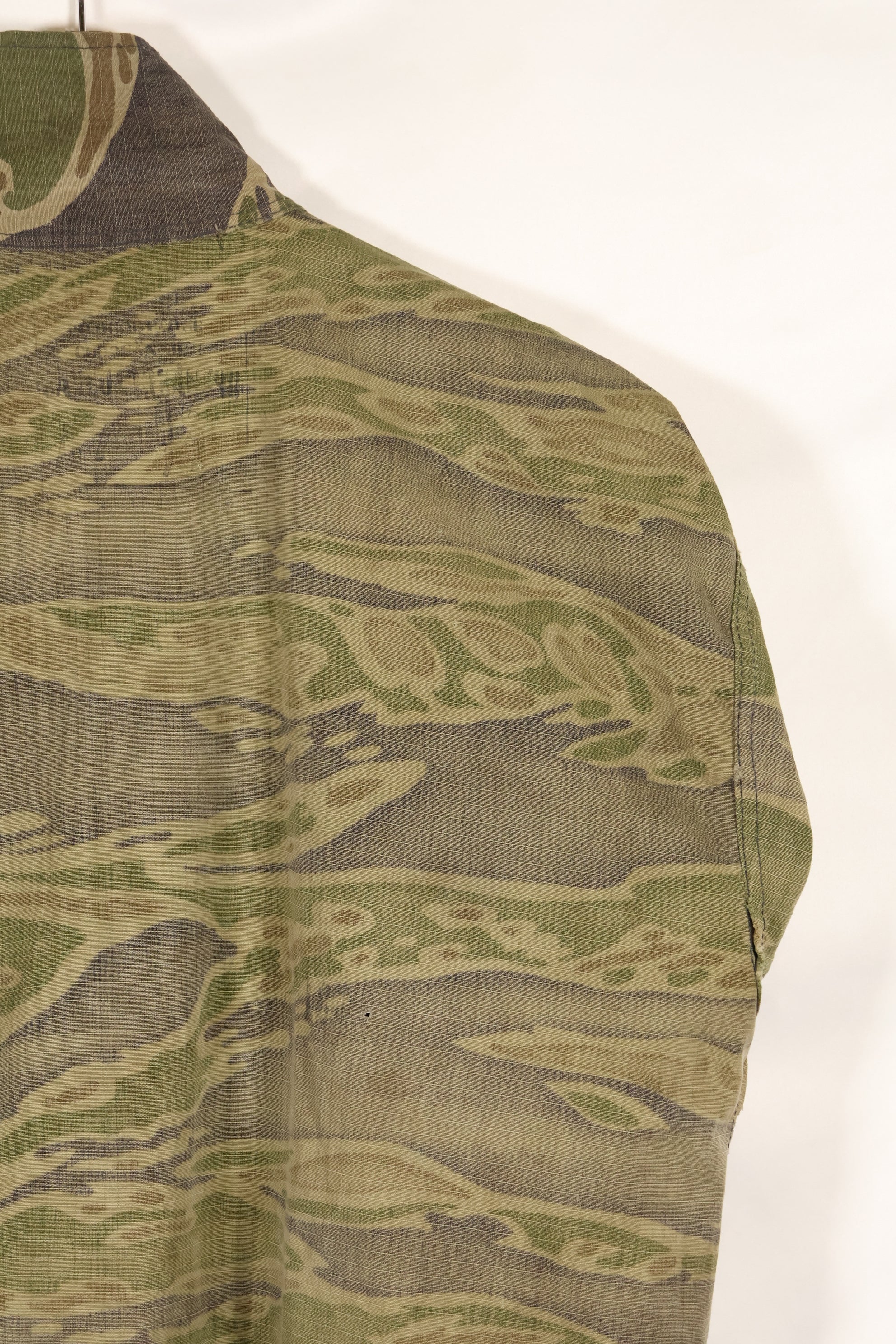 1970年代　南ベトナム海兵隊　タイガーストライプ　シャツ　VNMC 後期 リップストップパターン　中古品　