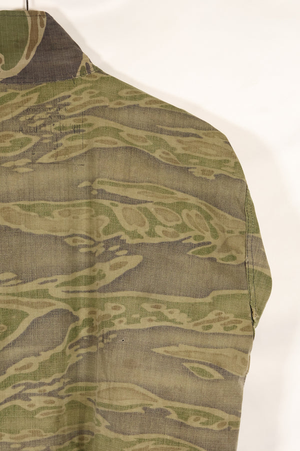 1970年代　南ベトナム海兵隊　タイガーストライプ　シャツ　VNMC 後期 リップストップパターン　中古品　