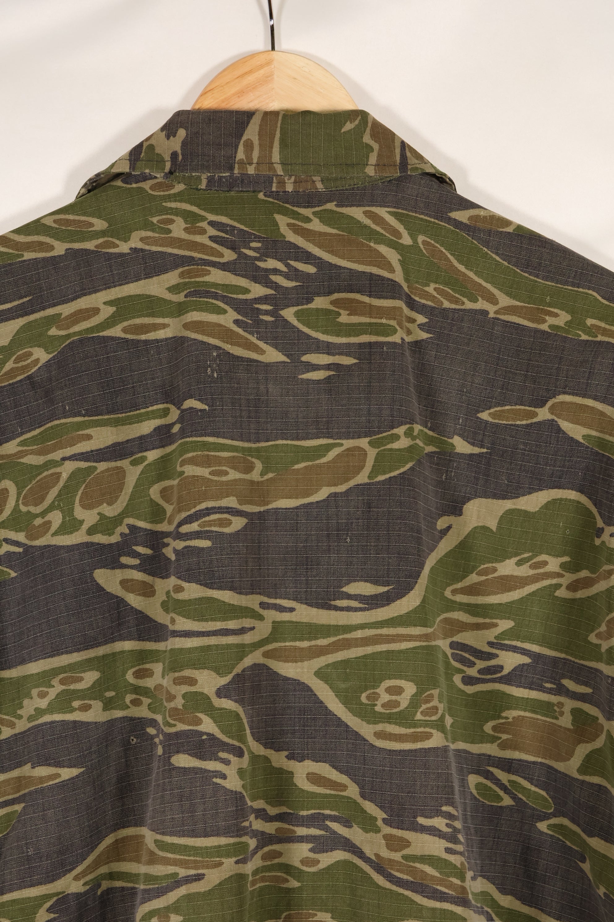 1970年代　南ベトナム海兵隊　タイガーストライプ　シャツ　VNMC 後期 リップストップパターン　中古品　