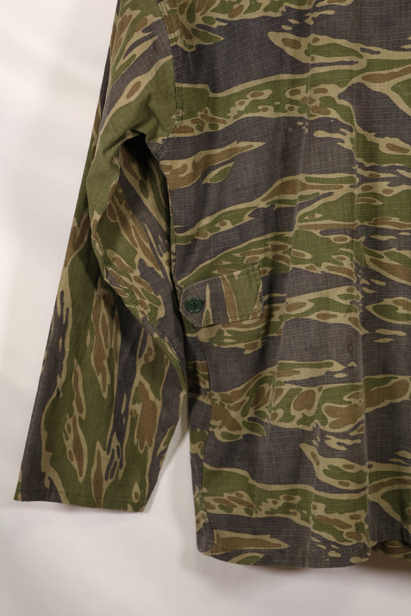 1970年代　南ベトナム海兵隊　タイガーストライプ　シャツ　VNMC 後期 リップストップパターン　中古品　