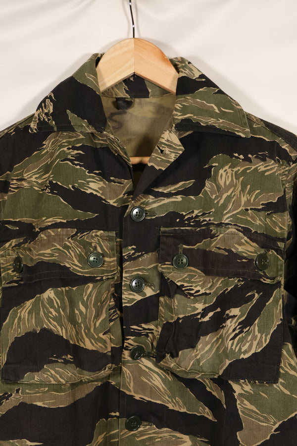 実物　US-S　沖縄タイガー　タイガーストライプ　USカットシャツ　日本本土縫製　中古品