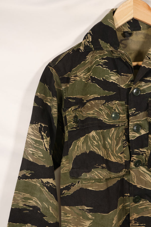 実物　US-S　沖縄タイガー　タイガーストライプ　USカットシャツ　日本本土縫製　中古品