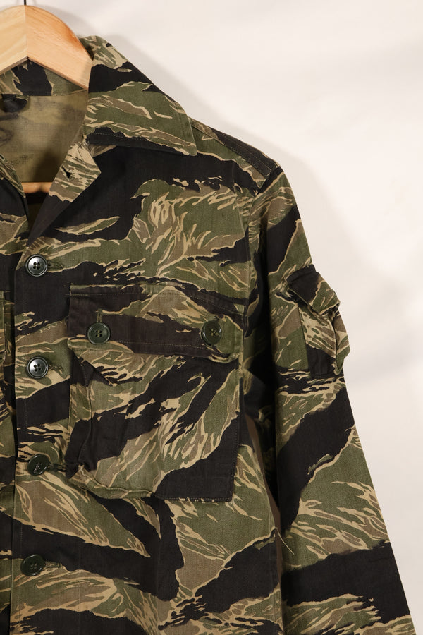 実物　US-S　沖縄タイガー　タイガーストライプ　USカットシャツ　日本本土縫製　中古品