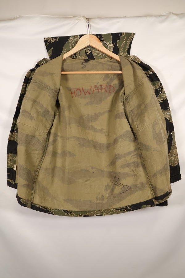 実物　US-S　沖縄タイガー　タイガーストライプ　USカットシャツ　日本本土縫製　中古品