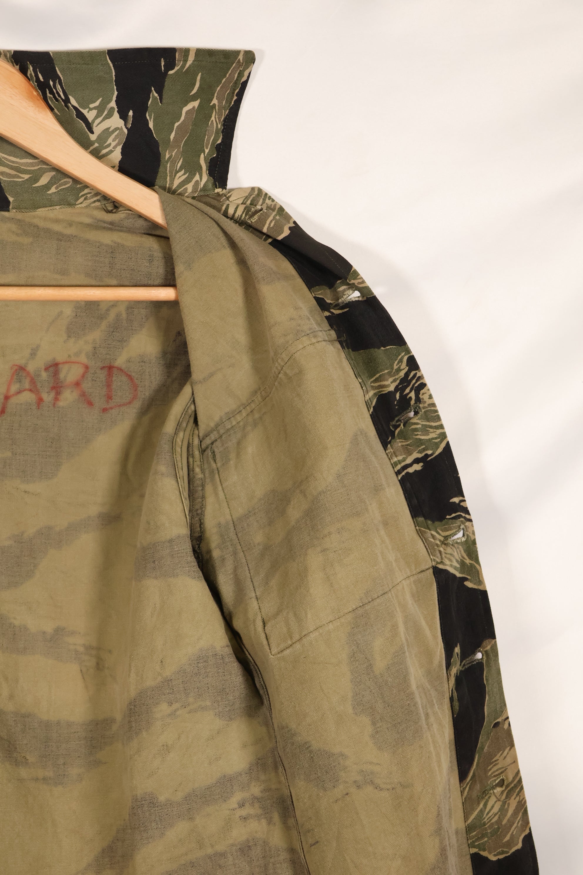 実物　US-S　沖縄タイガー　タイガーストライプ　USカットシャツ　日本本土縫製　中古品