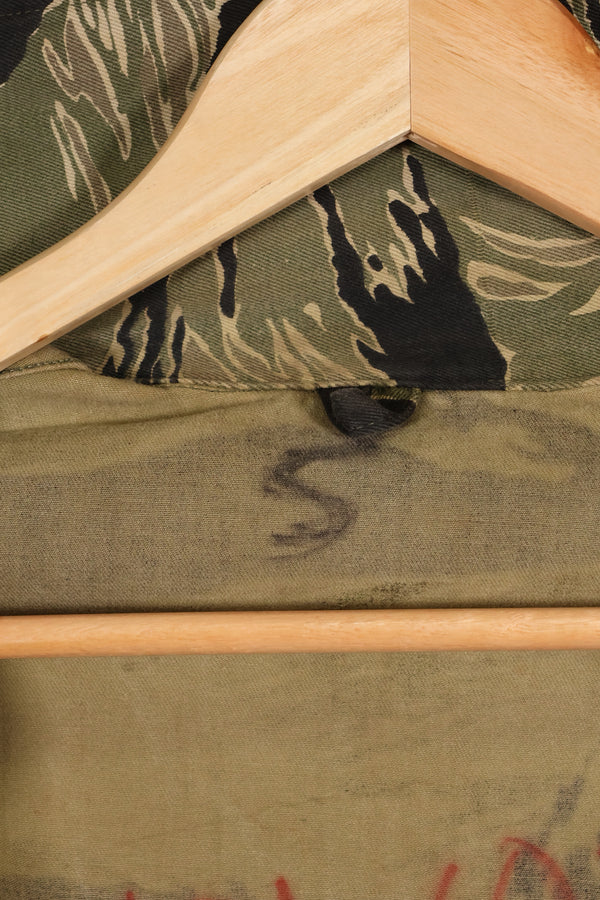 実物　US-S　沖縄タイガー　タイガーストライプ　USカットシャツ　日本本土縫製　中古品