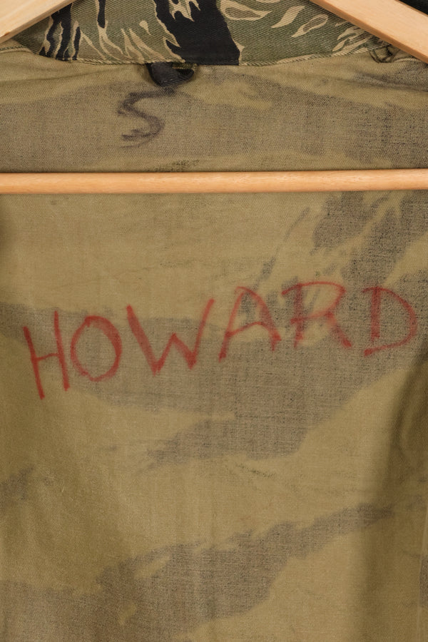 実物　US-S　沖縄タイガー　タイガーストライプ　USカットシャツ　日本本土縫製　中古品