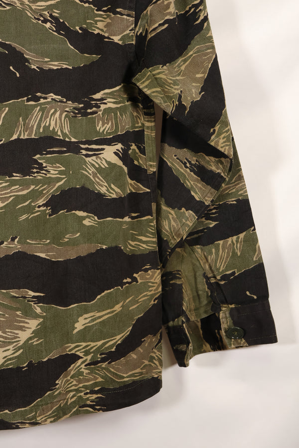 実物　US-S　沖縄タイガー　タイガーストライプ　USカットシャツ　日本本土縫製　中古品