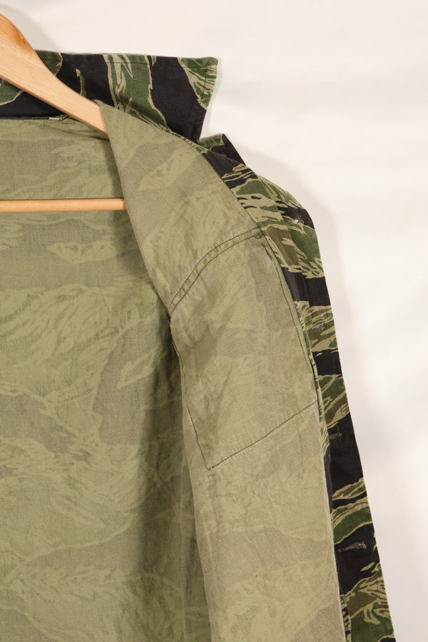 1960年代中頃　USカット　沖縄タイガー　ライムグリーンカラー　タイガーストライプ　シャツ　中古品