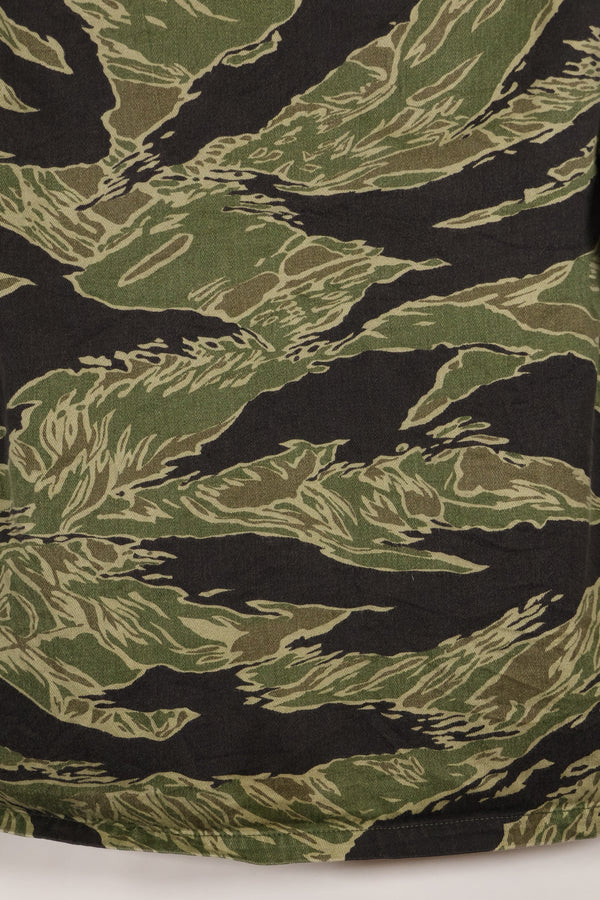 1960年代中頃　USカット　沖縄タイガー　ライムグリーンカラー　タイガーストライプ　シャツ　中古品