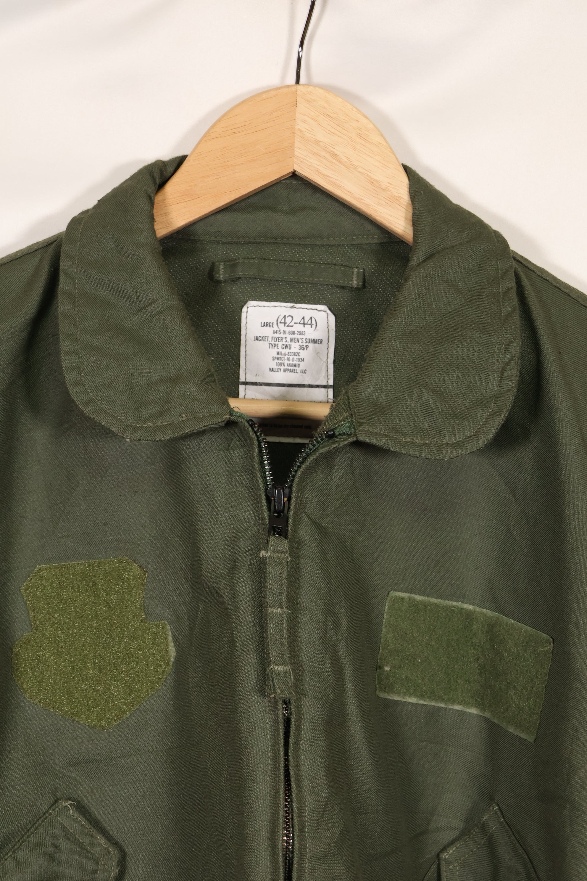 2001年契約　LARGE　USAF　CWU-36P フライトジャケット　状態良い　アラミド繊維　中古品