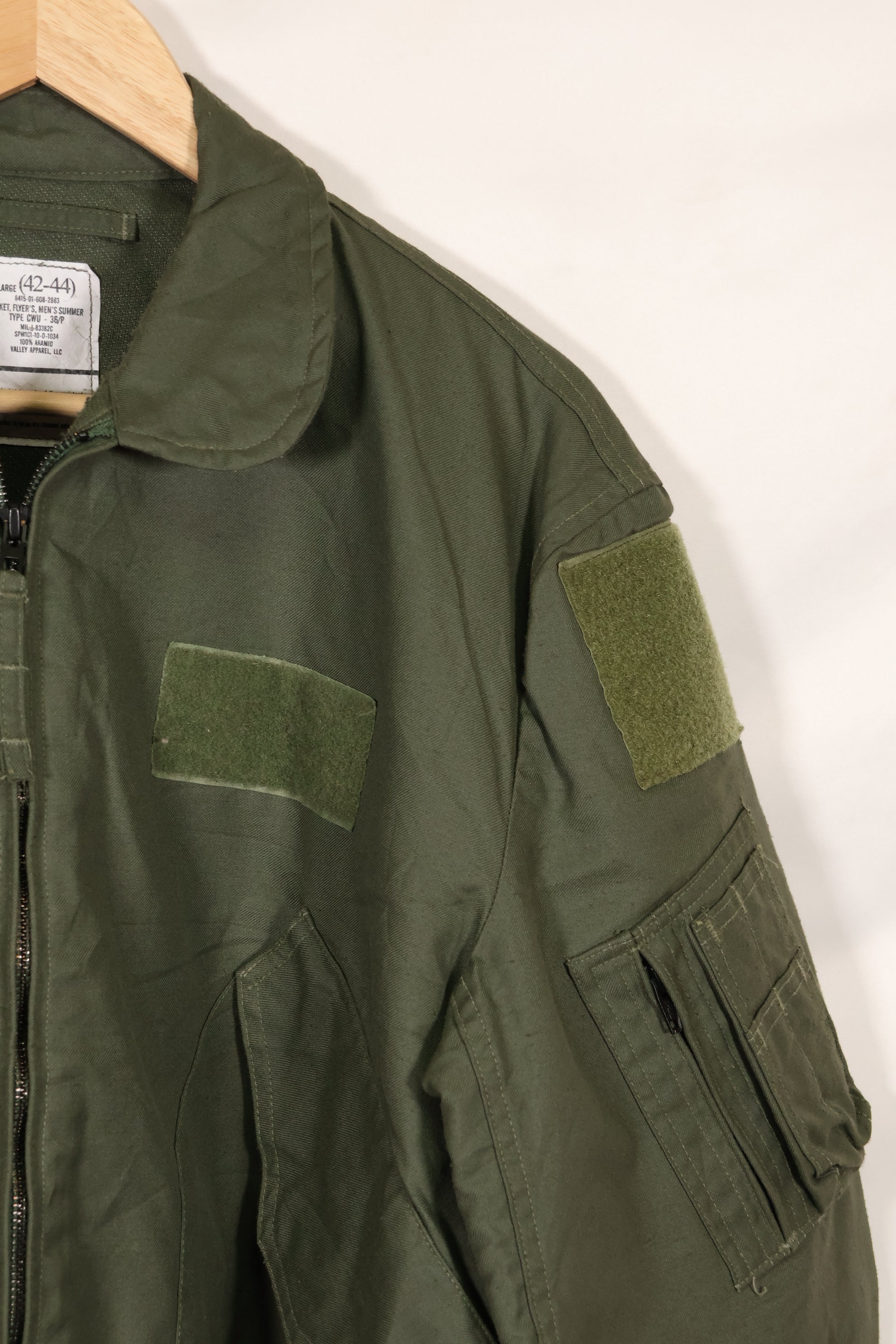 2001年契約　LARGE　USAF　CWU-36P フライトジャケット　状態良い　アラミド繊維　中古品