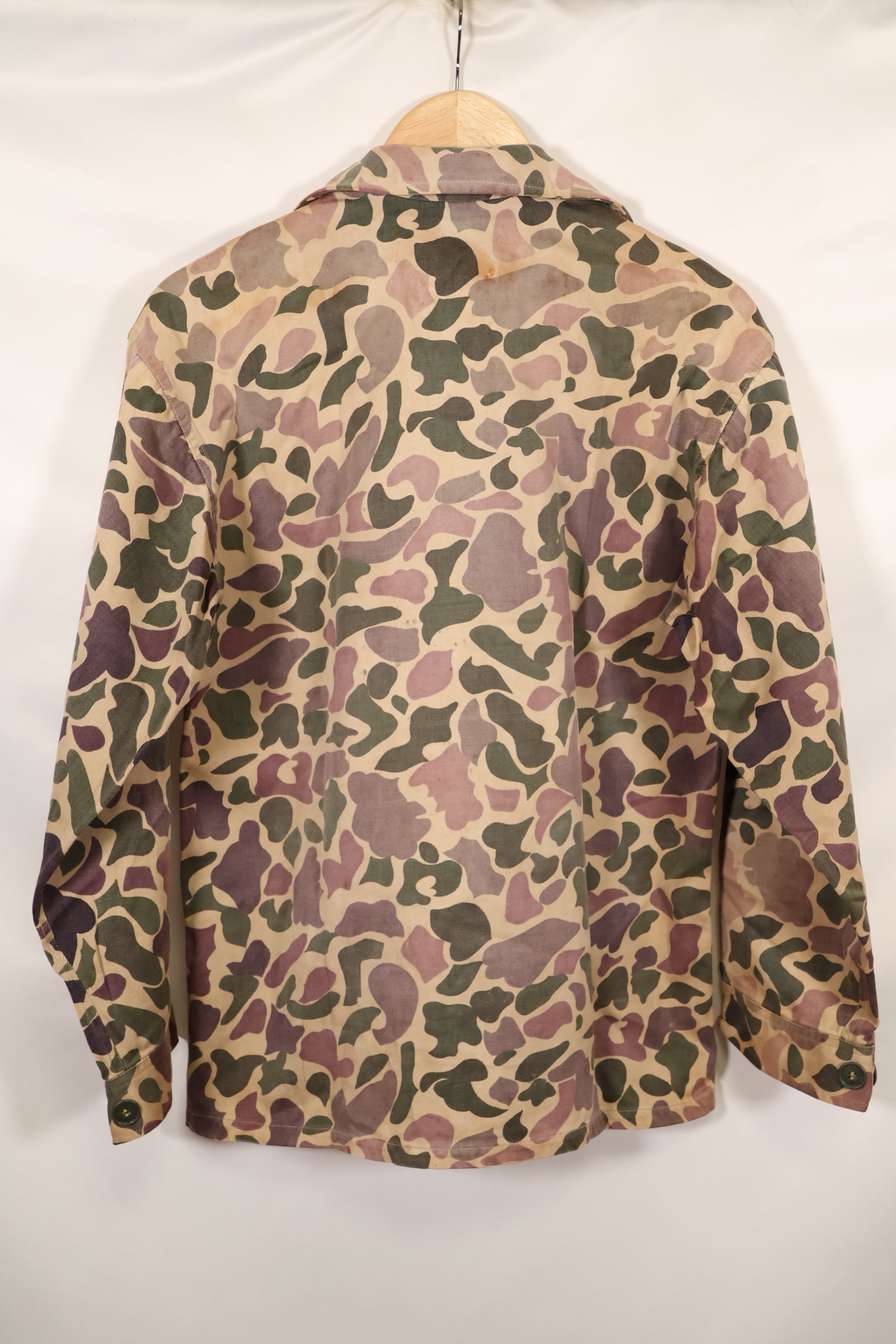 1960年代前半　退色あり　推定A-L　CIDG　ベオガム迷彩　Asian カット　シャツ