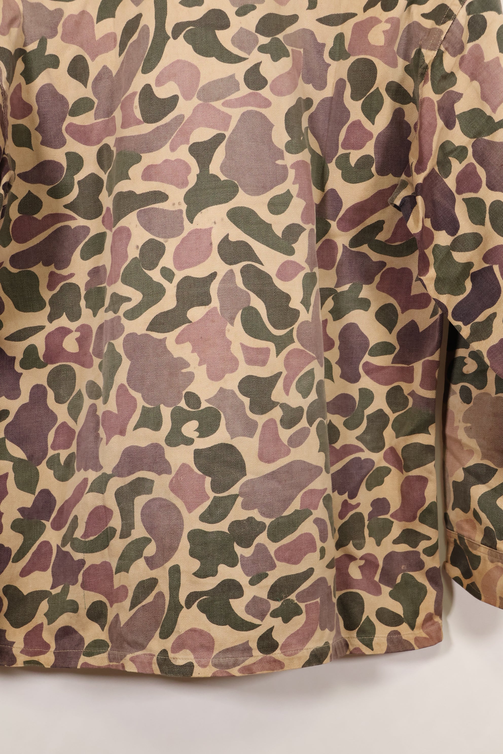 1960年代前半　退色あり　推定A-L　CIDG　ベオガム迷彩　Asian カット　シャツ