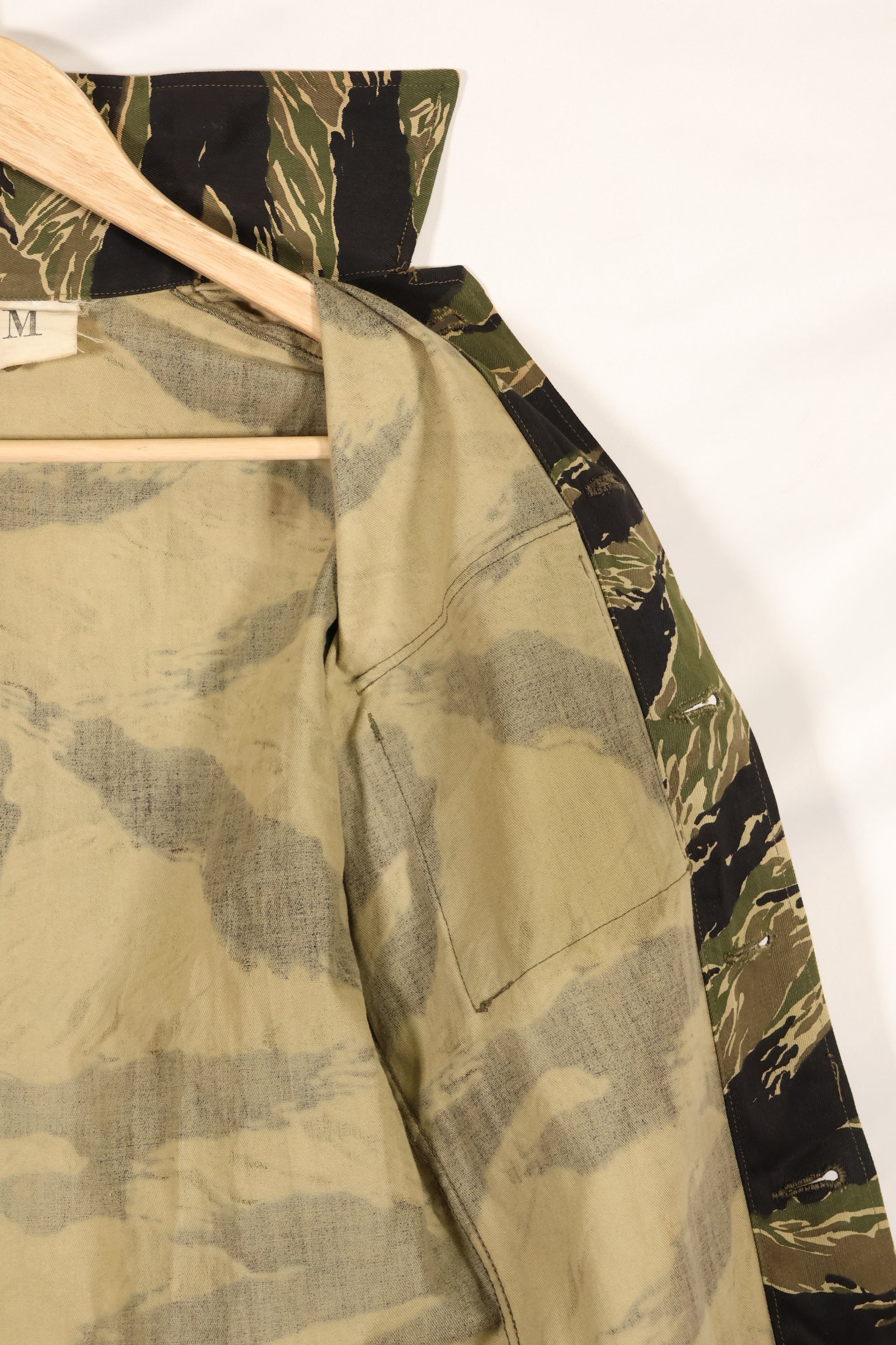 1960年代　デッドストック　A-M　沖縄タイガー　タイガーストライプ　シャツ　Asian Cut