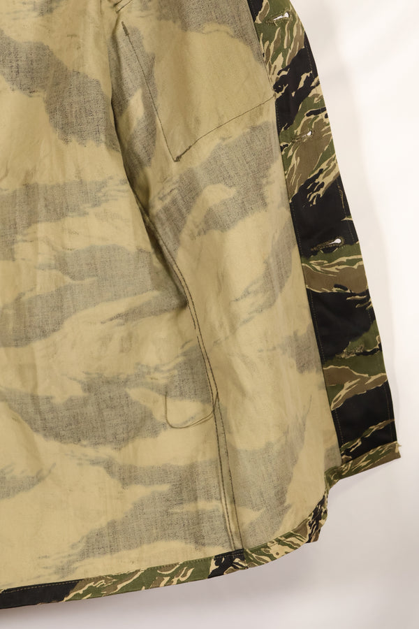 1960年代　デッドストック　A-M　沖縄タイガー　タイガーストライプ　シャツ　Asian Cut